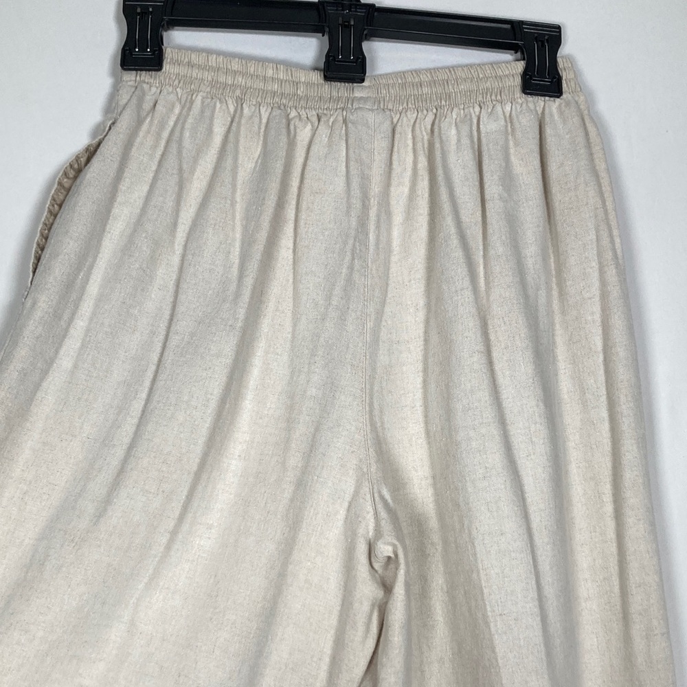 2/$12 Bon Worth Linen Blend Pull On Trousers/Slacks Resortwear Vacation Travel - Picture 7 of 8